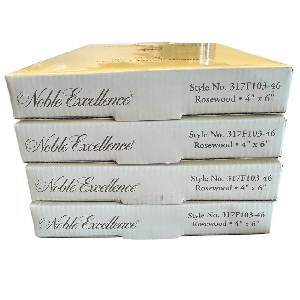 Set of 4 Noble Excellence Finely Crafted Wood Picture Frame 4x6